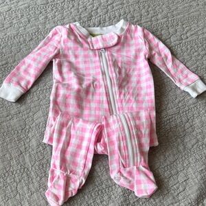 Pink Checkered Kids One Piece Easter Bunny